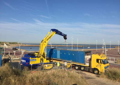 Sloopwerkzaamheden boulevard Scheveningen