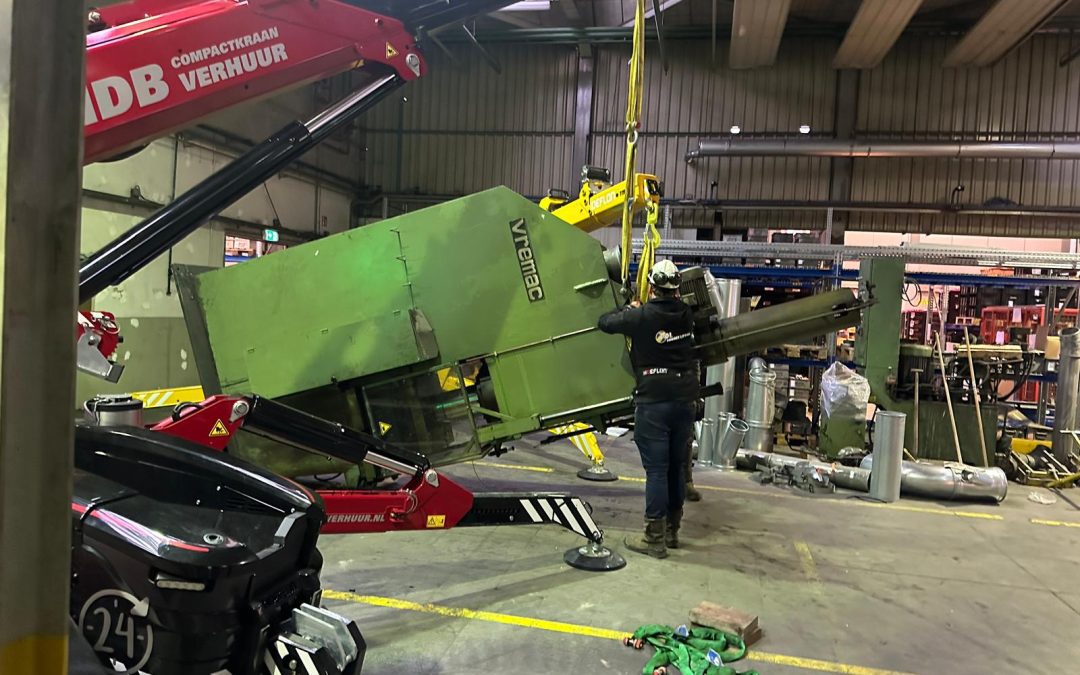 Demonteren en transportklaar maken drukpers Cirex Almelo